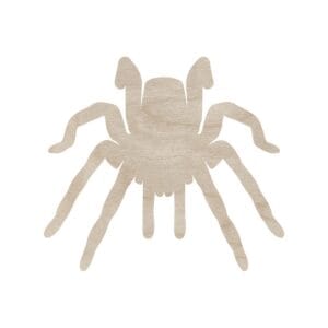 Drewniany pająk tarantula DIY 14 cm wycięty laserowo ze sklejki jako baza do dekoracji Halloween.