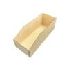 Trzy czwarte widok z góry na dużą kuwetę warsztatową organizer z surowej płyty HDF 40,2 x 15,5x15,3 cm.