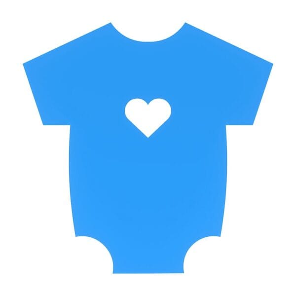 Drewniane Elementy Dekoracyjne Body z Płyty HDF 3,4 cm Niebieskie 10 szt - zdjęcie 1 Niebieskie drewniane elementy dekoracyjne body z płyty HDF o wymiarach 3,4 cm z białym motywem serca.