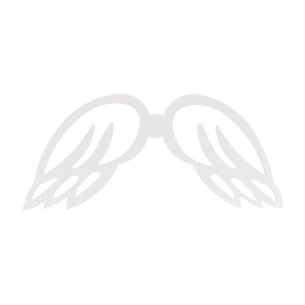 Drewniane Skrzydła Anielskie Baza do Makramy 3 mm Drewniane skrzydła anielskie baza do makramy 3 mm w formie dwóch połączonych ażurowych skrzydeł z wycięciami na pióra.