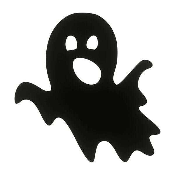 Drewniany Duszek Czarny Halloween DIY HDF 10 cm Baza do Rękodzieła Czarny drewniany duszek z HDF o wymiarach 10 cm, idealna baza do rękodzieła i dekoracji na Halloween.