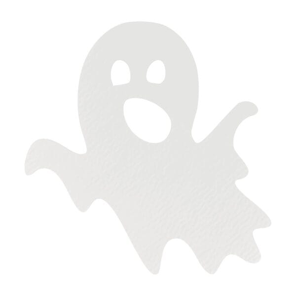 Duch Duszek Ozdoba Zawieszka na Halloween Biały 10 cm HDF Biała zawieszka na Halloween o wymiarach 10 cm wykonana z płyty HDF w kształcie klasycznego duszka.