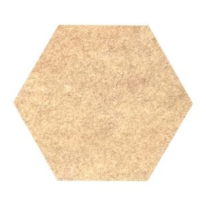 Heksagon dekoracyjny HDF 48,5 x 42 cm w surowym wykończeniu o geometrycznym kształcie i jednolitej powierzchni.