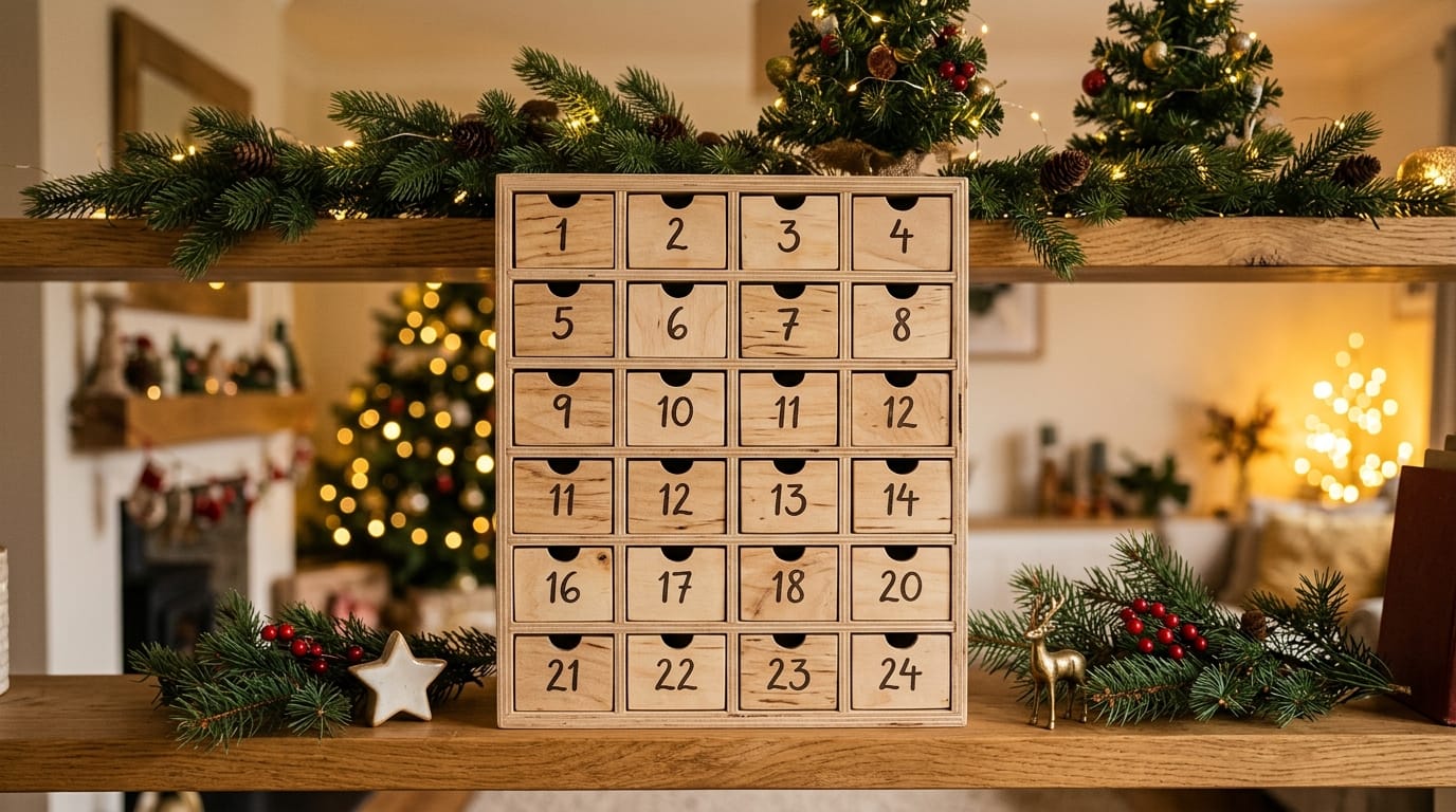 Kalendarz adwentowy DIY ze sklejki