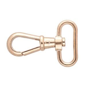 Karabińczyk Metalowy Jasnozłoty 32 mm x 60 mm Breloki Torebki Odzież Karabińczyk metalowy jasnozłoty 32 mm x 60 mm z obrotową pętlą do torebek i breloków.