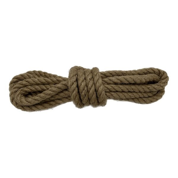 Lina Jutowa 18 mm 5 m Naturalna Wytrzymała, 3-żyłowa Lina Jutowa 18 mm 5 m Naturalna Wytrzymała, 3-żyłowa zwinięta w schludny motek spięty po środku.