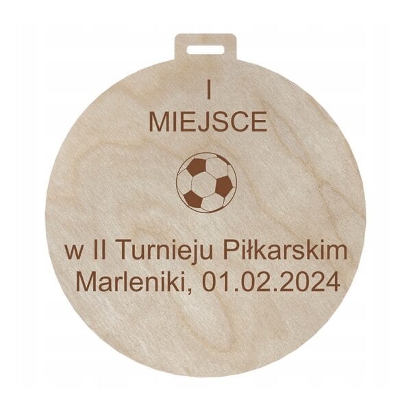 Medal Drewniany z Grawerem Własny Napis Podziękowanie