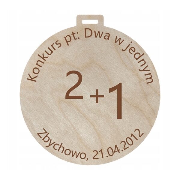 Medal Drewniany z Grawerem Własny Napis Podziękowanie