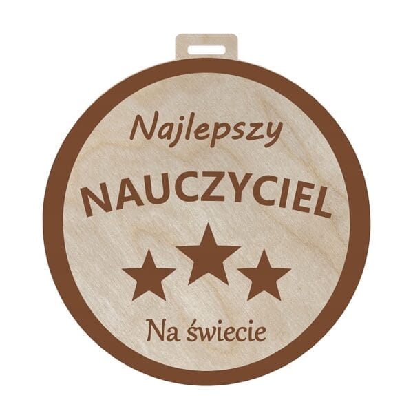 Medal Drewniany z Grawerem Własny Napis Podziękowanie