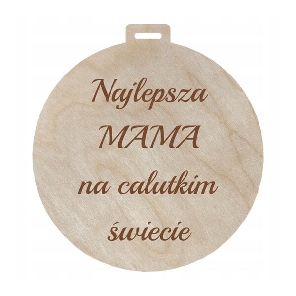 Medal Drewniany z Grawerem Własny Napis Podziękowanie