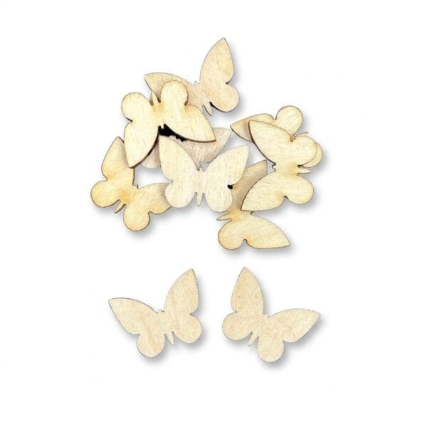 Drewniane Motylki Ozdobne 2,1 x 1,5 cm 10 szt