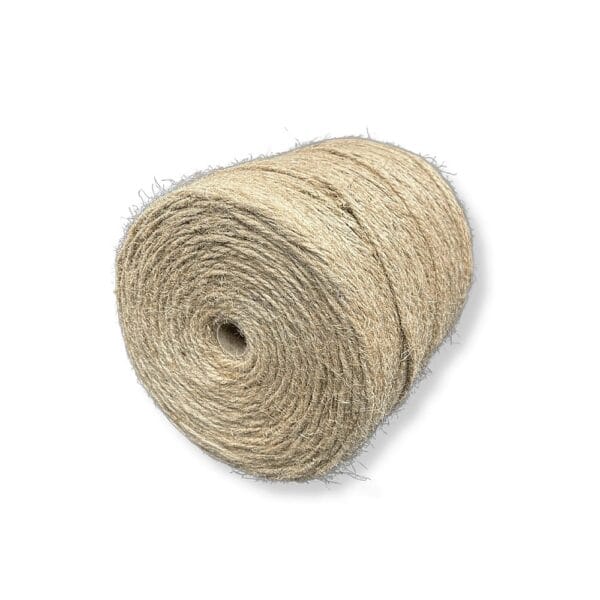 Sznurek Jutowy 5 mm 800 m Naturalny Gruba Lina DIY Ogrodnicza Gęsto zwinięty naturalny sznurek jutowy 5 mm na tekturowej szpuli, gotowy do prac w ogrodzie i DIY.