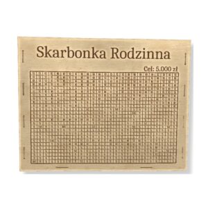 Skarbonka Gigant 650 Kafelków 5000 zł Rodzinna - kolor sklejka drewniana (wizualizacja koloru)
