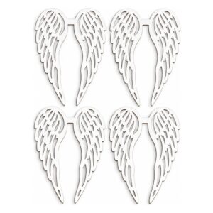 Skrzydła Anielskie Białe HDF 5 x 8,2 cm do Makramy i DIY 4 szt Skrzydła Anielskie Białe HDF 5 x 8,2 cm do Makramy i DIY 4 szt